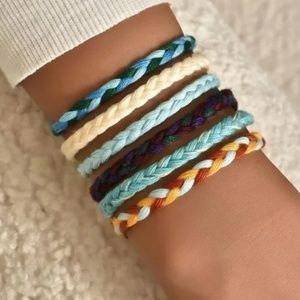 6 piece Boho Braided Bracelet Set
